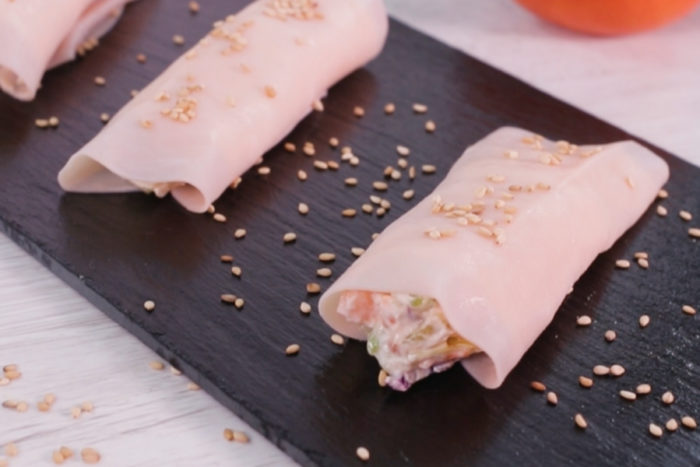 rollitos de Pechuga de Pavo BienStar con ensalada